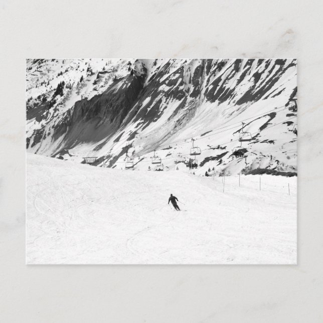Ski Postkarte (Vorderseite)