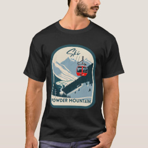 Ski Powder Mountain Retro Vintage Powder Mountain  T-Shirt