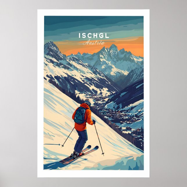 Ski Print Ischgl Österreich 1 Poster (Vorne)