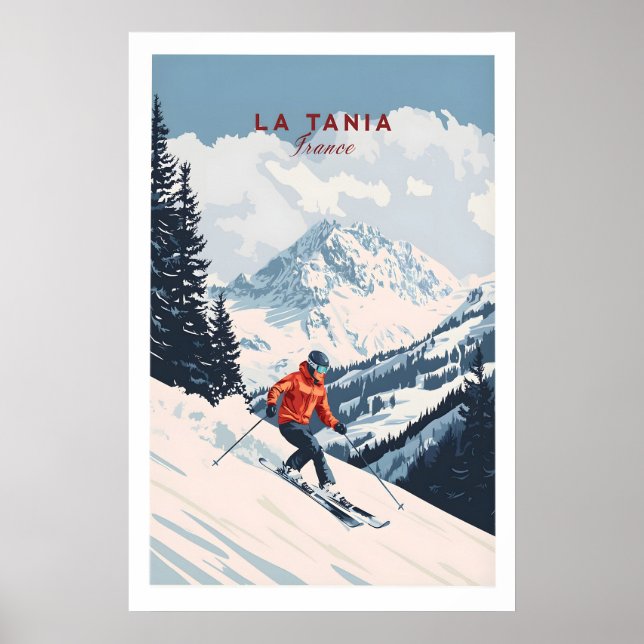 Ski Print La Tania Frankreich 1 Poster (Vorne)