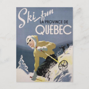 Ski Quebec Postkarte