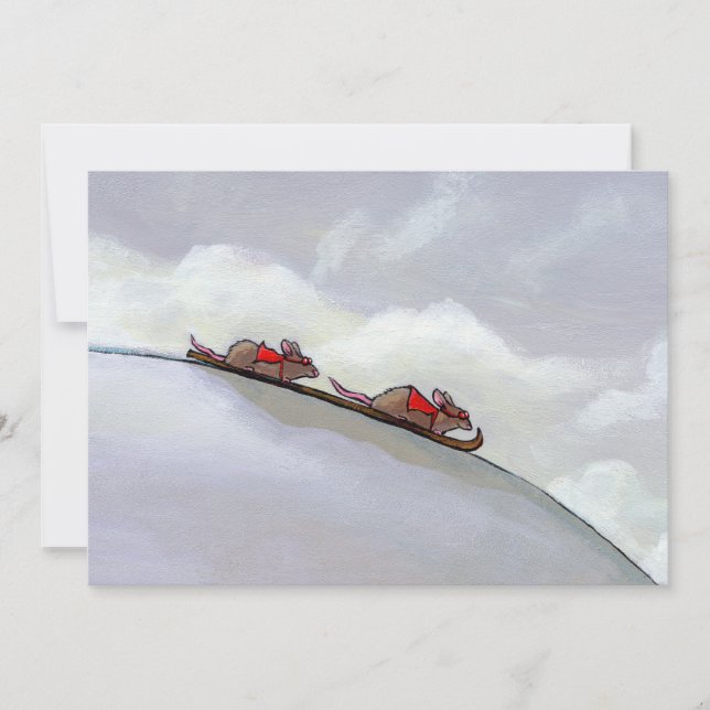 Ski-Racing-Ratten machen Spaß beim Skilaufen von e (Vorderseite)