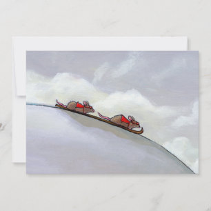 Ski-Racing-Ratten machen Spaß beim Skilaufen von e