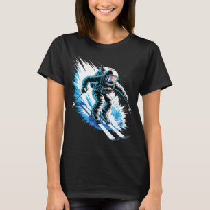 Ski Raum Wintersport Skifahren lustiger Skifahrer  T-Shirt