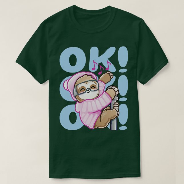 Ski Rave Sloth Kid Baby Dance Ok T-Shirt (Design vorne)