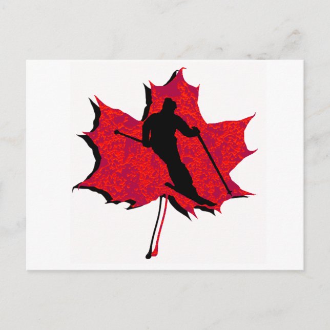 SKI RED MAPLE POSTKARTE (Vorderseite)
