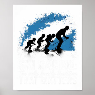 Ski-Rennen die einzigen Familientraditionen im alp Poster