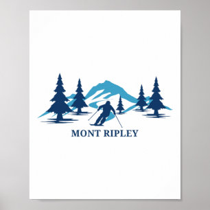 Ski Resort Mont Ripley Michigan Skifahren Skifahre Poster