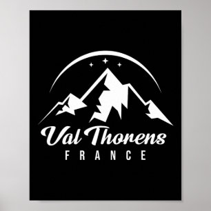 Ski Resort Val Thorens Frankreich Snowboarden Poster