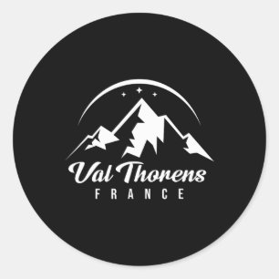 Ski Resort Val Thorens Frankreich Snowboarden Runder Aufkleber