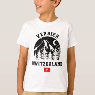 Ski Resort Verbier Schweiz Alpen Alpinski T-Shirt