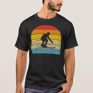 Ski Retro Sunset Vintag Skifahren Skifahren Vater T-Shirt