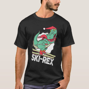 Ski-Rex Funny Trex Dinosaur Skifahren Shirt für Ki