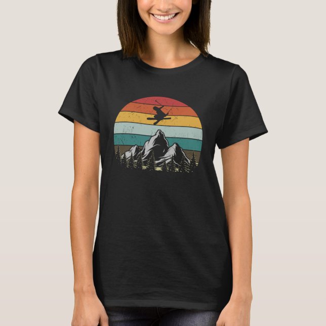 Ski Rider Fun Skiing Ski Mountains Ski Trip T-Shirt (Vorderseite)