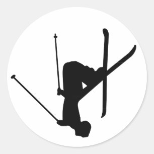 Ski Runder Aufkleber
