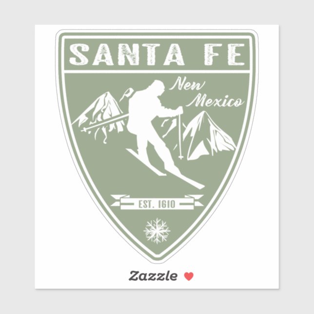 Ski Santa Fe New Mexico Aufkleber (Blatt)
