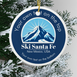 Ski Santa Fe New Mexico USA Skigebiet  Keramik Ornament