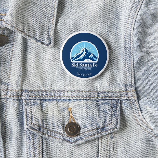 Ski Santa Fe Skiort New Mexico Button (Von Creator hochgeladen)