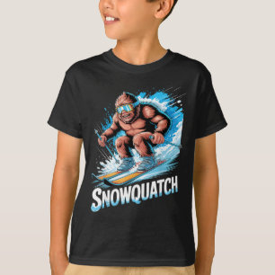 Ski Sasquatch Wintersport Skifahrer lustig Ski fah T-Shirt