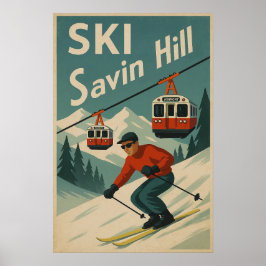 Ski Savin Hill Poster
