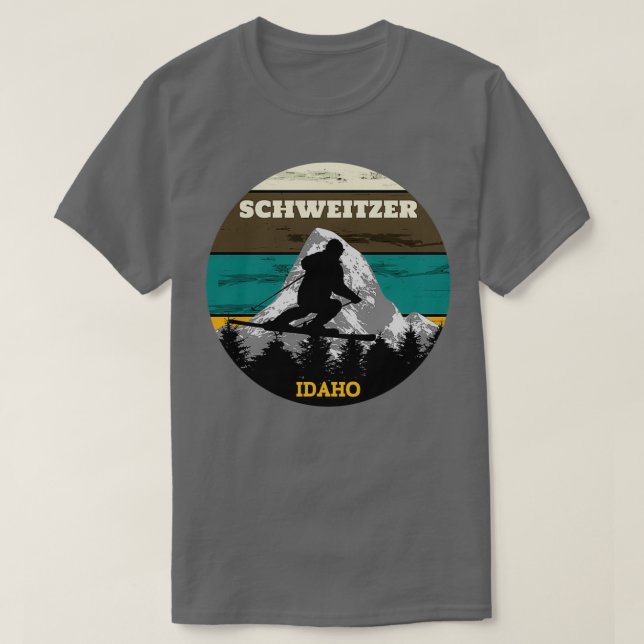 Ski Schweitzer Skipisten Idaho T-Shirt (Design vorne)