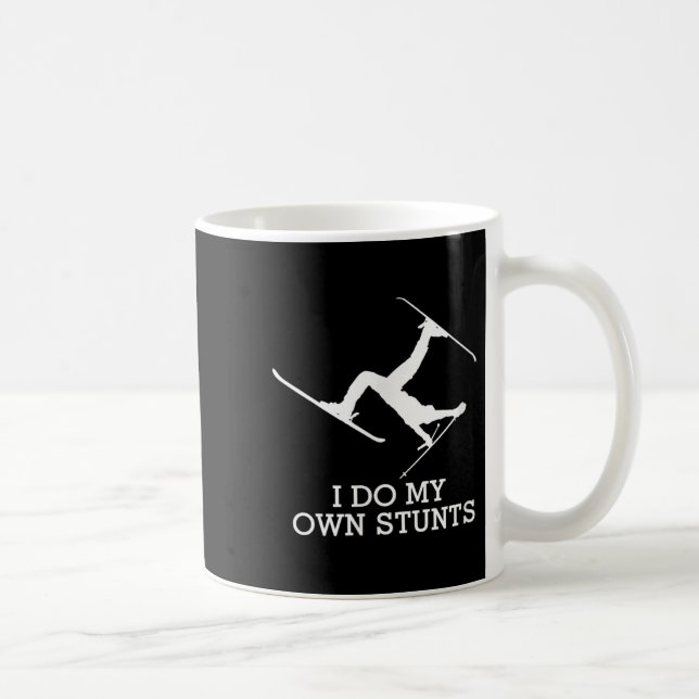 Ski Shirt - I Do My Own Stunts - Funny Skiing Tee  Kaffeetasse (Rechts)