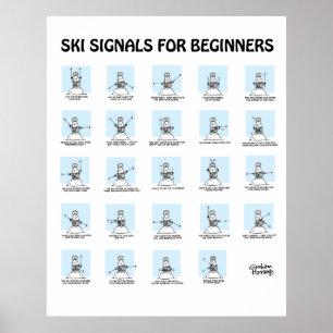 Ski Signale für Anfänger Poster von Graham Harrop