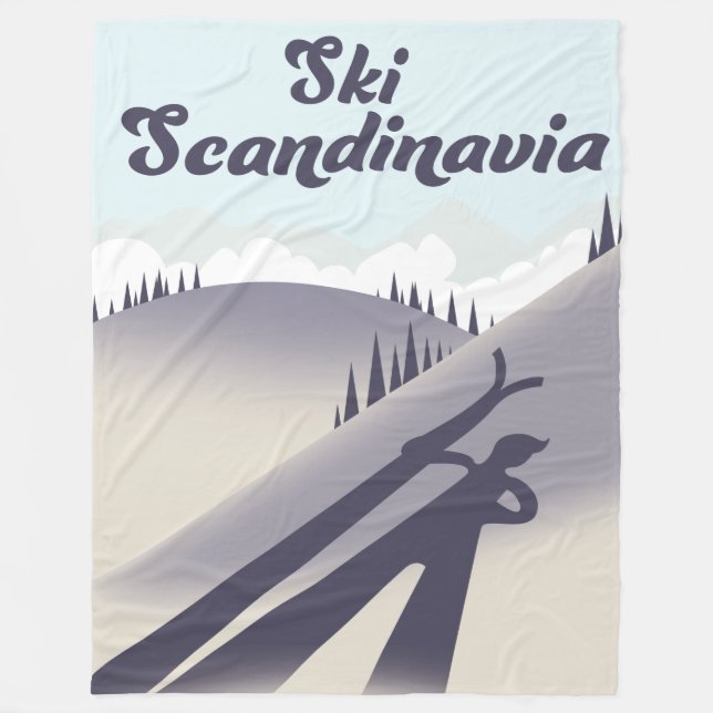 Ski Skandinavien Fleecedecke (Vorderseite)