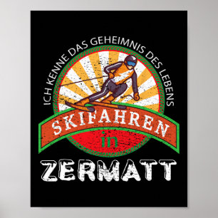 Ski Skifahren Geschenk Vintage Für Skifahrer Aus Z Poster