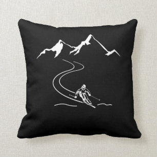 Ski Skiing Mountains Skier Winter Sports Kissen