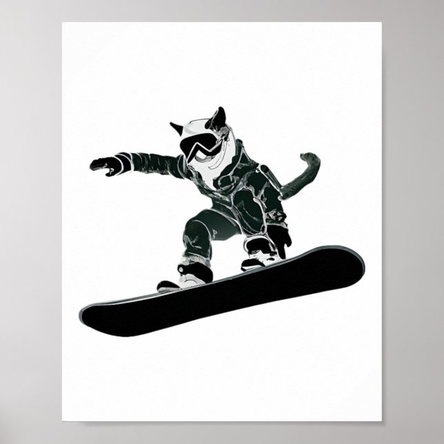 Ski Snowboard Goggles Funny Ski Snowboarden Ca Poster (Vorne)