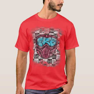 Ski Snowboard Regenbogen Gletscher Skifahren Alpe T-Shirt