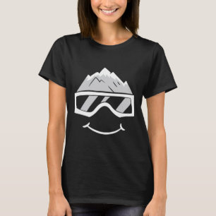 Ski Snowboard Skibrille Schnee Wintersport Skifahr T-Shirt