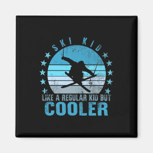 Ski Snowboard Skikind Skiing Liebhaber Schneeberg Magnet
