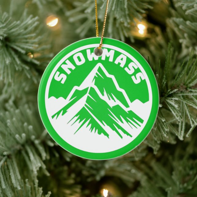 Ski Snowmass Erinnerungsornament Keramik Ornament (Baum)