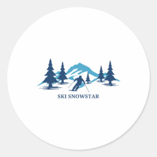 Ski Snowstar Illinois Skigebiet Skifahren Skifahre Runder Aufkleber