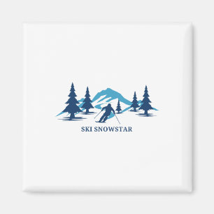 Ski Snowstar Illinois Skigebiet Skifahrer Magnet