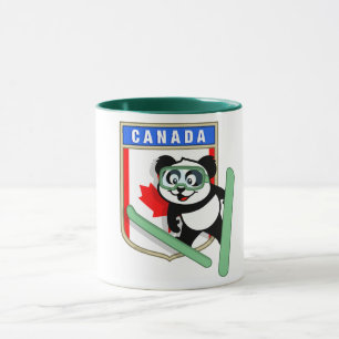 Ski-springender Panda Kanadas Tasse
