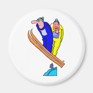 Ski-Sprung Magnet