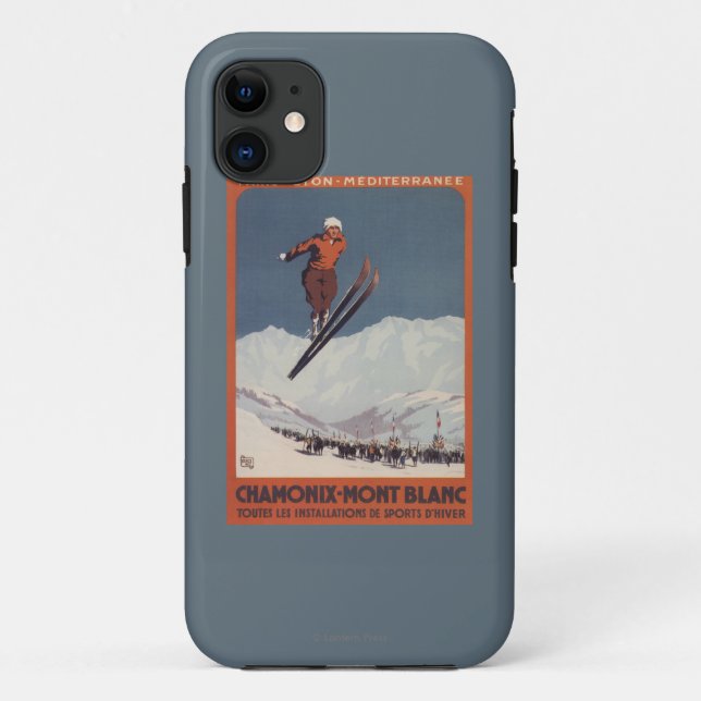 Ski-Sprung - PLM olympisches Promo-Plakat Case-Mate iPhone Hülle (Rückseite)