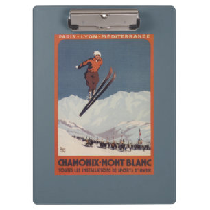 Ski-Sprung - PLM olympisches Promo-Plakat Klemmbrett