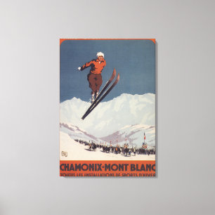 Ski-Sprung - PLM olympisches Promo-Plakat Leinwanddruck