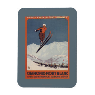 Ski-Sprung - PLM olympisches Promo-Plakat Magnet