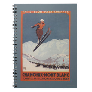 Ski-Sprung - PLM olympisches Promo-Plakat Notizblock