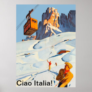 Ski Spur in Italien Poster