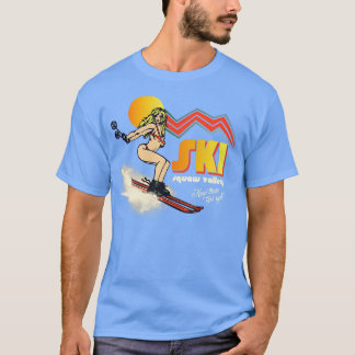 Ski Squaw Valley 70er80er Retro Souvenir Style Ski T-Shirt