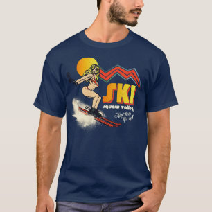 Ski Squaw Valley 70er80er Retro Souvenir Style Ski T-Shirt