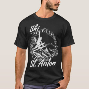 Ski St Anton Austria Vintag Snow Skiurlaub T-Shirt