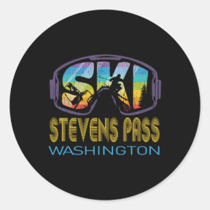 Ski Stevens P Washington Skiurlaub Runder Aufkleber