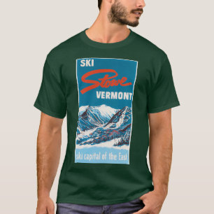 Ski Stowe Vermont Ski Capital des Ostens Vintage  T-Shirt